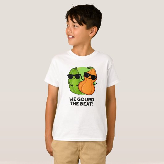 We gourd de Beat Funny Veggie Pun T-shirt (Voorkant volledig)
