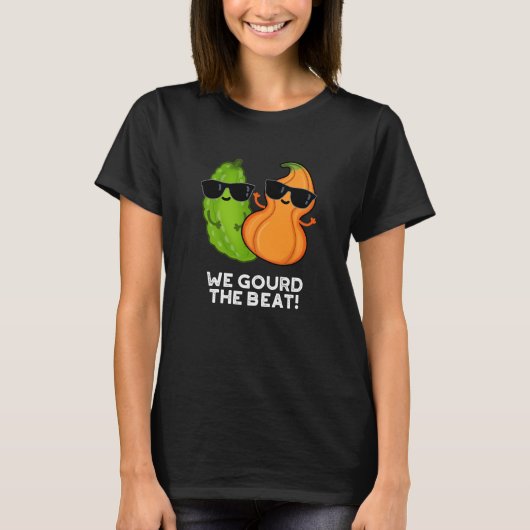 We gourd the Beat Funny Veggie Pun Dark BG T-shirt (Voorkant)