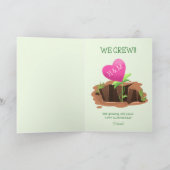 We Grew Gepersonaliseerde Roze Hart Valentijn Kaart (Binnen)