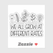 We groeien allemaal in verschillende rangen specia sticker (Vel)