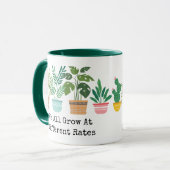 We groeien allemaal tegen een verschillend tempo b mok (Voorkant links)