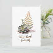 We Groeien Beide Botanisch Succulent Ontwerp Kaart (Staand voorkant)
