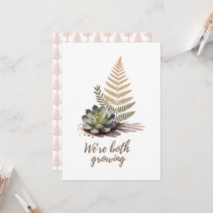 We Groeien Beide Botanisch Succulent Ontwerp Kaart