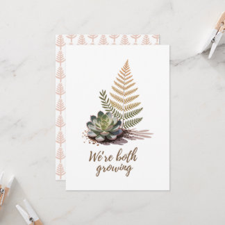 We Groeien Beide Botanisch Succulent Ontwerp Kaart