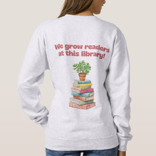 We Groeien Lezers bij deze Bibliotheek Trui (Achterkant)