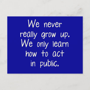 We groeien nooit echt op briefkaart