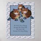 We groeien oud als we stoppen met spelen: Hamsters Poster (Voorkant)