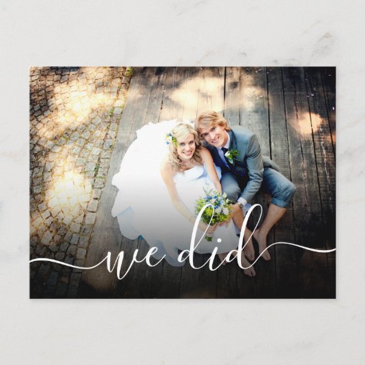 We Hadden een Informele Trouwreceptie Uitnodiging Briefkaart (Voorkant)