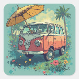 We hadden een pauze. vierkante sticker