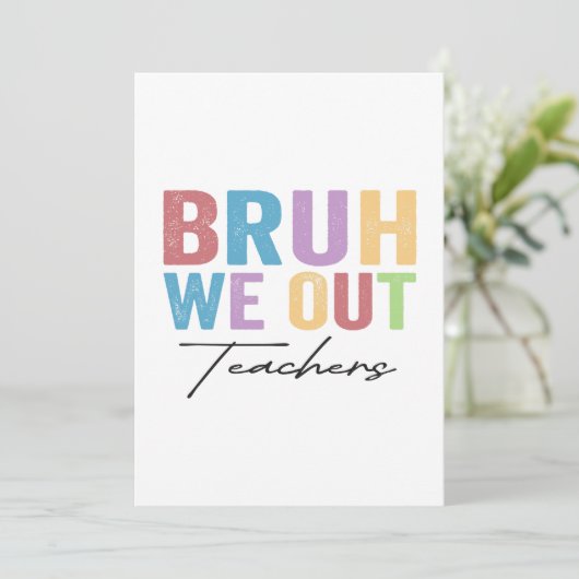 We halen leraar Bruh leraar uit de laatste schoold Kaart (Staand voorkant)