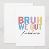 We halen leraar Bruh leraar uit de laatste schoold Kaart (Voorkant / Achterkant)