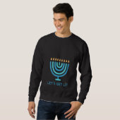 We halen Lit Menorah Jewish Funny Ugly Han Trui (Voorkant volledig)