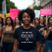 We handelen niet in eierstokken - reproductieve re t-shirt