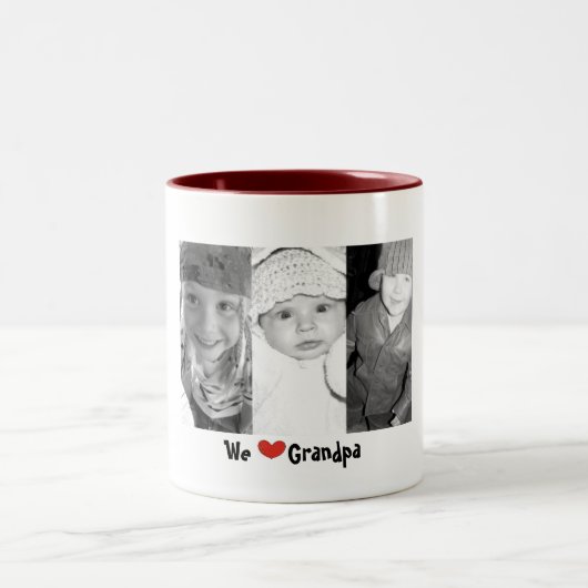 we hart opa tweekleurige koffiemok (Center)