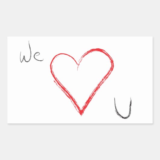 We harten u stickers (Voorkant)