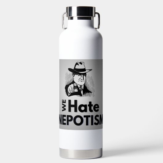 We haten nepotisme - Waterfles (Voorkant)