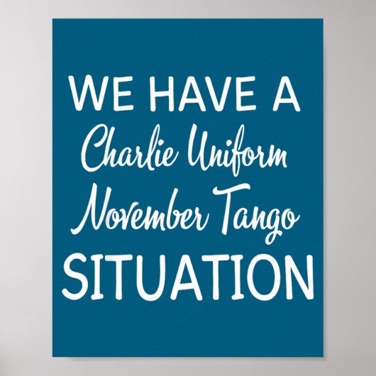 We Have A Charlie Uniform November Tango Situation Poster (Voorkant)