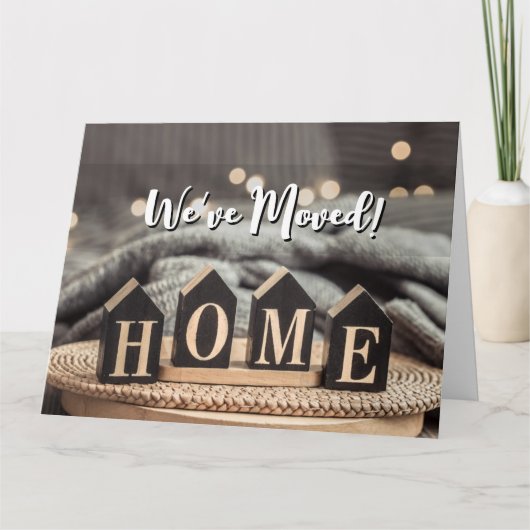 We Have a New Home Card | Moving Announcement for Bedankkaart (Voorkant)