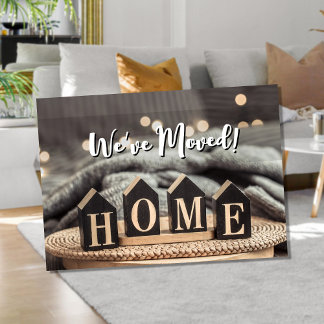 We Have a New Home Card | Moving Announcement for Bedankkaart