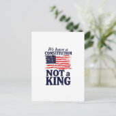 We Have Constitution Not a King USA Pro Democratic Briefkaart (Staand voorkant)