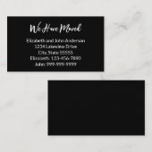 We Have Moved Black & White Moving Aankondiging (Voorkant / Achterkant)
