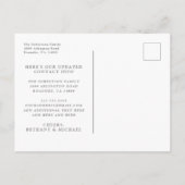 We Have Moved Boho Blush Roses New Address Briefkaart (Achterkant)