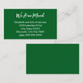 We Have Moved Forest Green Moving Announcement Informatiekaartje (Voorkant / Achterkant)