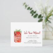 We Have Moved,Mailbox Brief Aan Sinterklaas Aankondigingskaart (Staand voorkant)