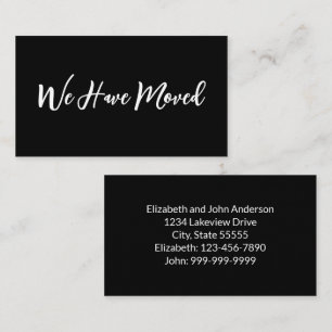 We Have Moved Script Verhuisbericht Zwart Informatiekaartje