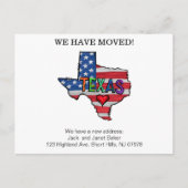 We Have Moved Texas States Moving Aankondiging Pos Briefkaart (Voorkant)