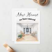 We Have Moved to a New Home Notitiekaartje (Voorkant / Achterkant in situ)