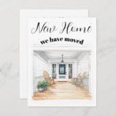 We Have Moved to a New Home Notitiekaartje (Voorkant / Achterkant)