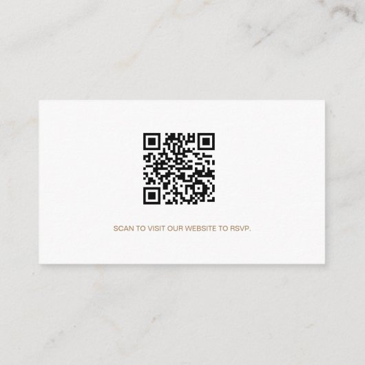 We have reserved seats Custom QR CODE Gold Informatiekaartje (Achterkant)