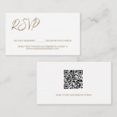 We have reserved seats Custom QR CODE Gold Informatiekaartje (Voorkant / Achterkant)