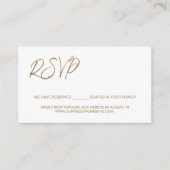 We have reserved seats Custom QR CODE Gold Informatiekaartje (Voorkant)