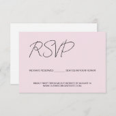 We have reserved seats for you Pink Custom RSVP Kaartje (Voorkant / Achterkant)