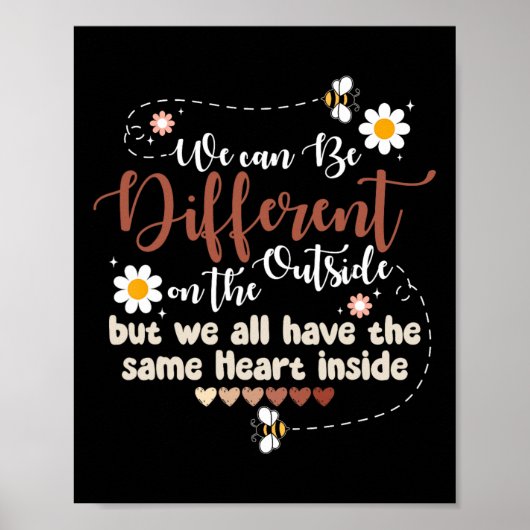 We Have Same Heart Inside Zwarte Geschiedenis Maan Poster (Voorkant)