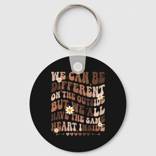We Have Same Heart Inside Zwarte Geschiedenis Maan Sleutelhanger (Voorkant)