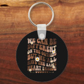 We Have Same Heart Inside Zwarte Geschiedenis Maan Sleutelhanger (Voorkant)