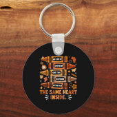 We Have The Same Heart Black History Month Afrikaa Sleutelhanger (Voorkant)