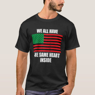We Have The Same Heart Inside History Kids Black G T-shirt