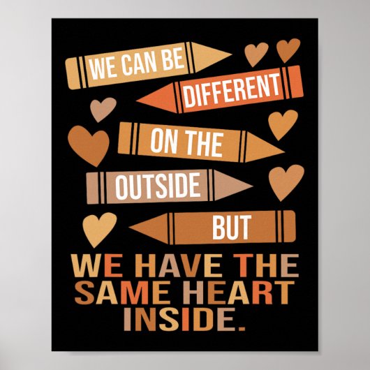 We Have The Same Heart Inside Unity Black History Poster (Voorkant)