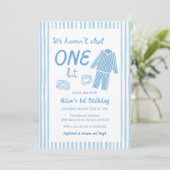 We Haven't Slept One Bit 1st Birthday Party Kaart (Staand voorkant)