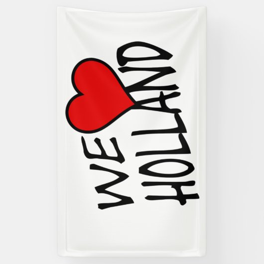 We Heart Holland bk op wt bnrcn Spandoek (Verticaal)