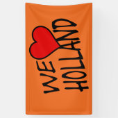 We Heart Holland op onze buik Spandoek (Verticaal)