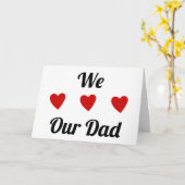 We Heart Love DAD | Love DAD | Happy Vaderdag Kaart (Gele Bloem)