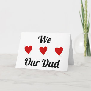 We Heart Love DAD Love DAD Happy Vaderdag Kaart