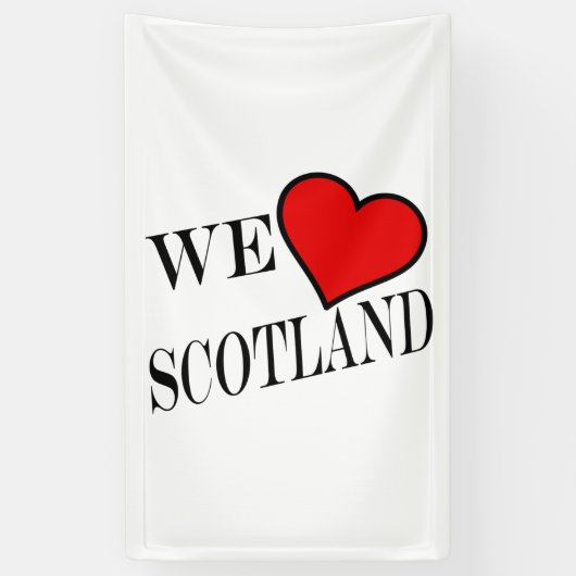 We Heart Scotland bk (v) bnrcnt Spandoek (Verticaal)