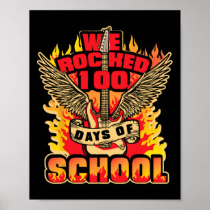 We hebben 100 dagen van de muziek van de school ge poster