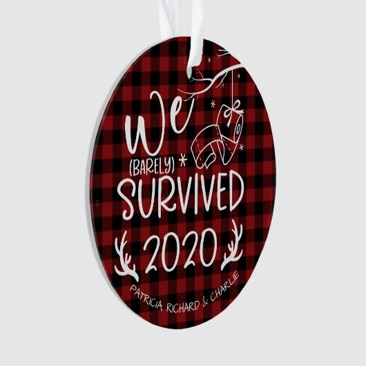 We hebben 2020 Cute Funny Covid Kerstmis overleefd Ornament (voorkant)